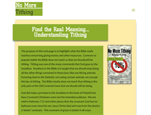 Tablet Screenshot of nomoretithing.org